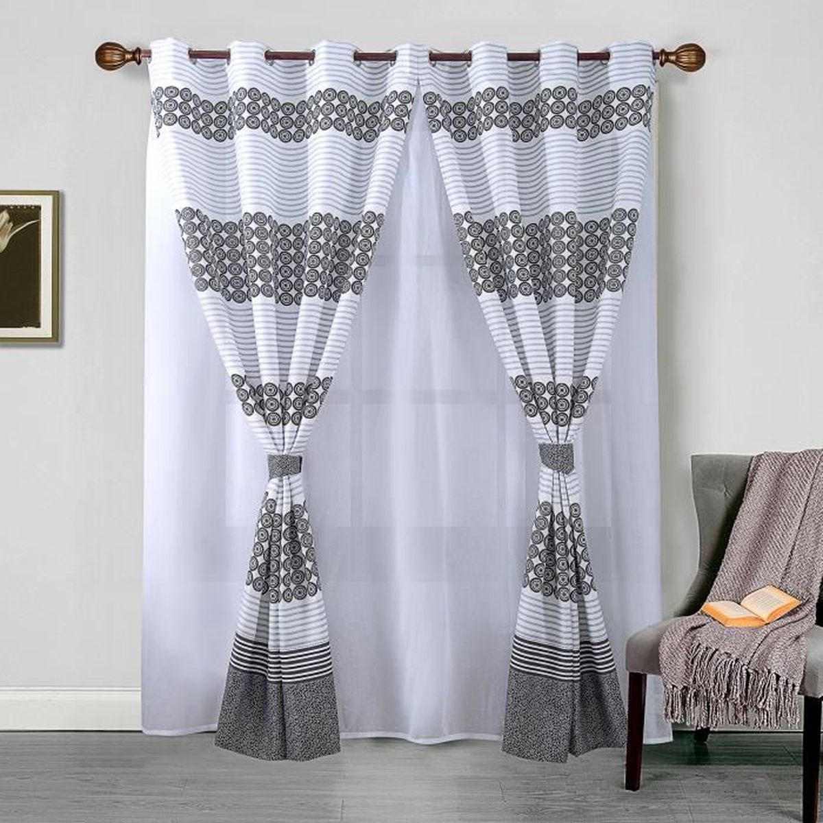DOUBLE RIDEAUX ORIENTAL - MODERNE - Cdiscount Maison