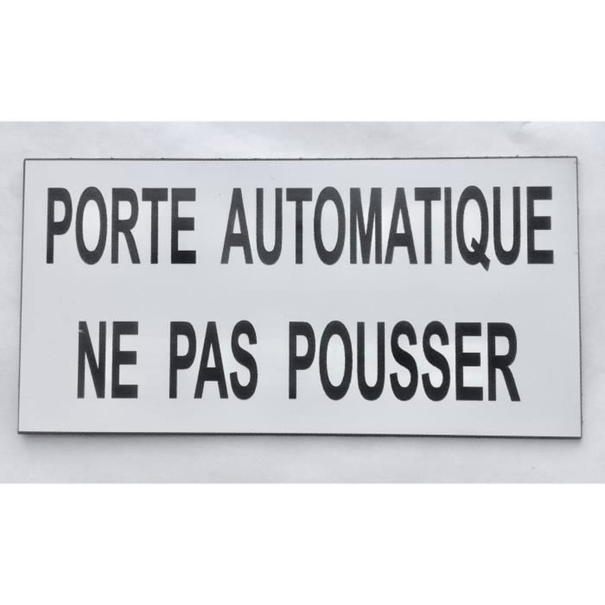 Plaque Gravee Adhesive Porte Automatique Ne Pas Pousser Format