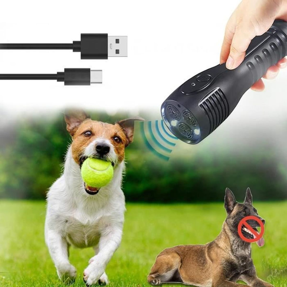 Système Anti Aboiement Extérieur à Ultrason Longue Portée Dispositif Anti-Aboiement Anti Aboiement Ultrasons Ultrasonique de Dressage  de Contrôleur d'Aboiement de Chien Ultrasonique avec - Cdiscount Animalerie