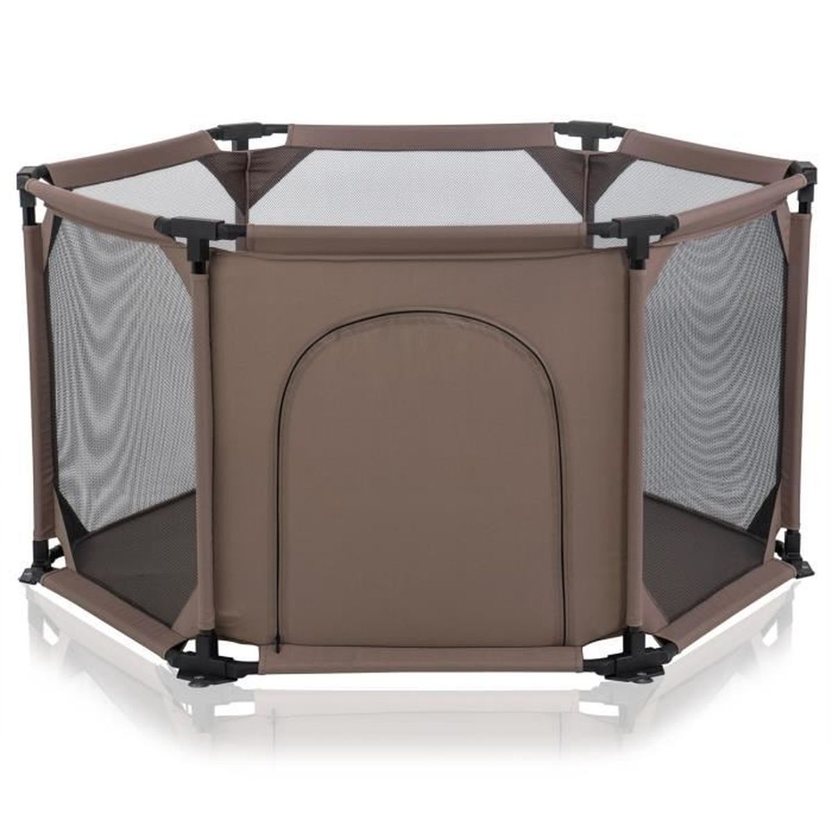 Baby Vivo Parc Bebe Barriere Securite Portable Enfant Protection Porte Panel Espace Jeu Chambre Flexi Pliable En Gris Rond Parcs Mobilier Dwteam In