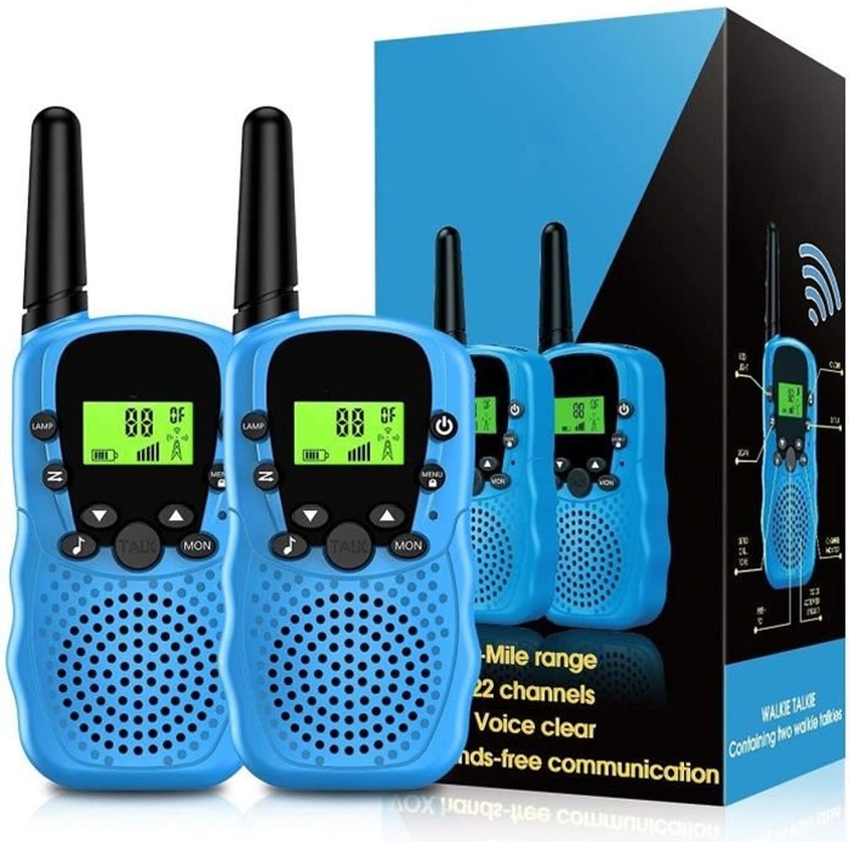 Adeokay Talkie Walkie Enfants, Jouet Garcon 3 4 5 6 7 8 Ans Cadeau 3-10 Ans Garcon Jeux Enfant 3-12 Ans Talkie-Walkie Jouet Enfant 3-10 Ans Garçon Jeu Exterieur Enfant