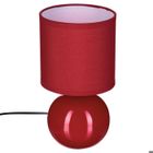 ATMOSPHERA CRÉATEUR D'INTÉRIEUR Lampe céramique "Timéo" rouge brillant H25cm - Atmosphera createur d'interieur