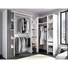 VENTE-UNIQUE Dressing d'angle extensible DORIAN - L164/234 cm - Blanc et gris