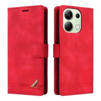 Coque pour Xiaomi Redmi Note 13 5G 6.67", Coque Etui Protection Housse Premium en Cuir PU - Rouge