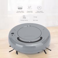 JIE Aspirateur Robotique Intelligent Usb Boîte À Poussière De 400Ml Mini Nettoyeur Balayeur Pour Appareils Ménagers(Gris )