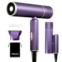Sèche-cheveux ionique KNKA Professionnel Hair Dryer - 1600W - Protéger cheveux - Portable et pliable - violet
