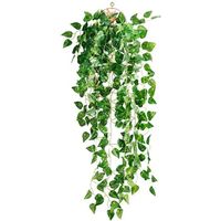 Scindapsus Faux Feuilles Verdure Ivy artificielle de vigne Plantes pour Décoration d'intérieur (extérieur Scindapsus feuilles)