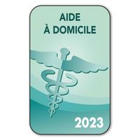 Autocollant Sticker - Vignette Caducée 2023 pour Pare Brise en Vitrophanie - V2 Aide à Domicile 