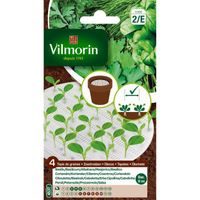 VILMORIN Tapis graines 4 plantes aromatiques - 4 x Ø10 cm
