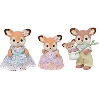 Sylvanian Families - Le Village - La Famille Lapin Gris - 4030 - Famille 4 Figurines - Mini Poupées