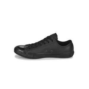 converse basse cuir noir homme