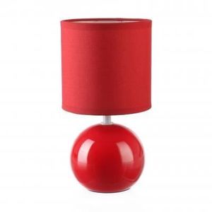 LAMPE A POSER Lampe céramique boule 25cm rouge