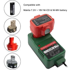 Exmate Chargeur Multivolt pour Batterie AEG 7.2V 9.6V 12V 14,4V 18V Ni-MH/Ni-Cd pas pour batterie au lithium 
