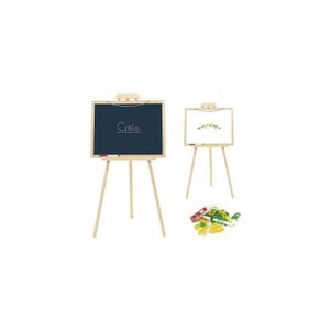 TABLEAU ENFANT Chevalet creatif en bois 56x105cm + accessoires - 