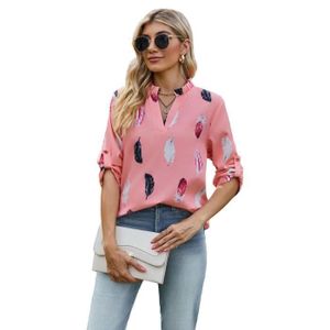 Imprimé Top manches 3/4 | Gris clair