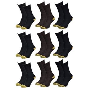 Chaussettes de travail homme avec talon et pointe renforcés - 12 paires -  Zwart 