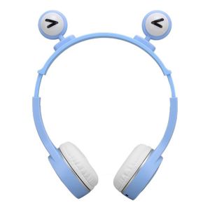 CASQUE - ÉCOUTEURS Qiilu Écouteurs Bluetooth pour enfants Casque Blue