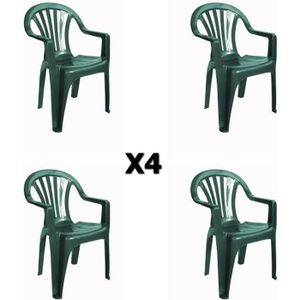 FAUTEUIL JARDIN  RESOL Lot de 4 Chaises de jardin Extérieur Couleur