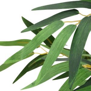 FLEUR ARTIFICIELLE YAJ - Plante artificielle avec pot Bambou Twiggy 90 cm - DX4205