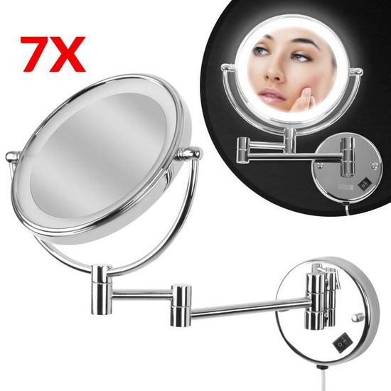 Miroir Maquillage Grossissement X10, 6 Inch Compact Miroir Cosmétique