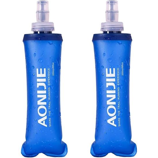 Lot De 3 Gourdes Souples Pliables 500 Ml - Sans BPA, Réutilisables Pour Sport, Voyage, Randonnée