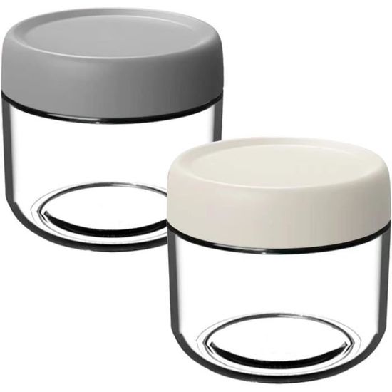 4 Pots En Verre 300ml Avec Couvercles Colorés - Pour Overnight Oats, Confiture, Café - Lavables