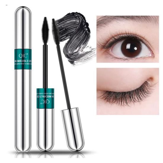 2 Pack Vibely Mascara 5x Longer Washable, 2 in 1 4D Silk Fiber Lash