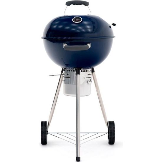 Barbecue Charbon GrillMaster GM3000 + Souffleur - Avec Roulettes Et Étagères Bois