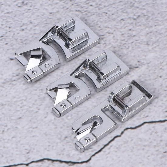 Pied Presseur Ourleur à Double Pli - Pour Machine à Coudre, Type Scroll, Marque CKPSMS