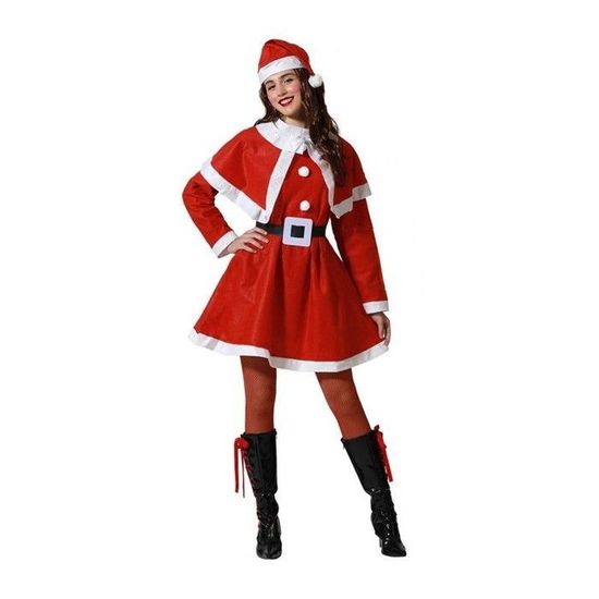 Déguisement Femme Mère Noël ATOSA Robe rouge et blanche Adulte