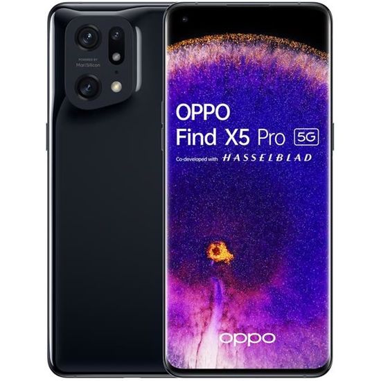 OPPO Find X5 Pro , 17 cm (6.7'), 12 Go, 256 Go, 50 MP, Android 12, Noir