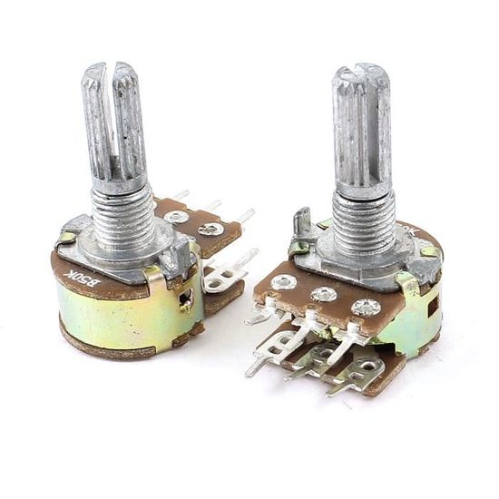 Lot 2 Potentiomètres Glissière B5K 60mm Double Canal Linéaire - Curseur 5K Ohm Pour Mixage & Audio