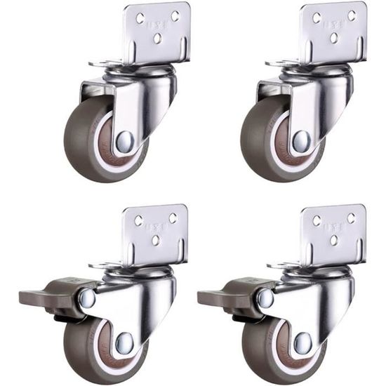 4 Roulettes Silencieuses Pour Porte Coulissante D’armoire - Fixation Facile Et Robuste En Fer - 5