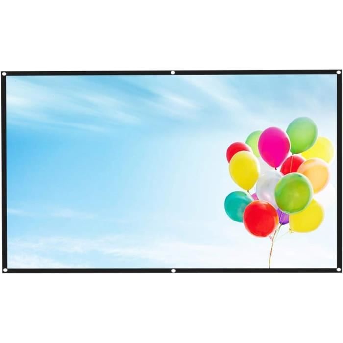 Écran de projecteur 100 pouces avec support de trépied 16: 9 Écran de projection portable 4K