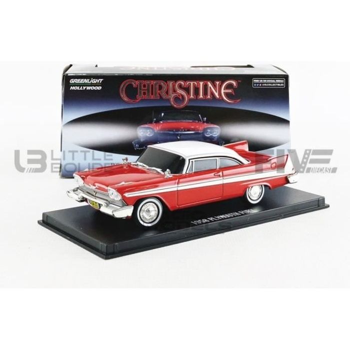 Voiture Miniature de Collection - GREENLIGHT COLLECTIBLES 1/43 - PLYMOUTH Fury Christine - Evil Version - 1958 - Red / White - 86575