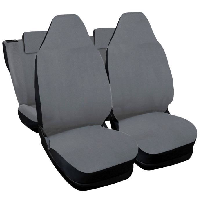 Housses de siège couleur unie pour Citroen C1 - gris clair
