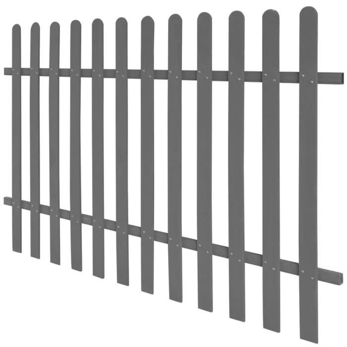 Moderne - Clôture à piquets -Clôture à treillis - Clôture jardin- WPC 200 x 120 cm classique��6386