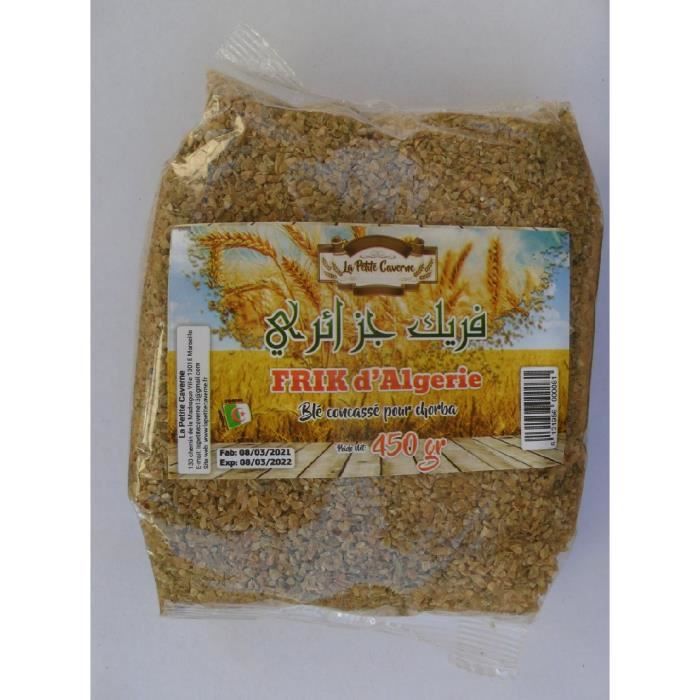 Frik Bio Vert / Freekeh Blé Concassé Chorba / Hrira Algerie 450g