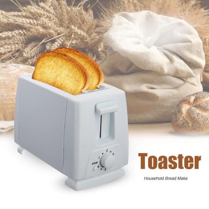 NEUFU 750W Grille-pain Inox 2 Fentes 6 Niveaux Cuisson Machine à Petit Déjeuner EU Plug