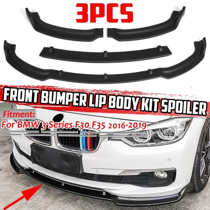 Kit de Lèvre de pare-chocs avant Spoiler Pour BMW Série 3 F30 F35 2016-2019 - Noir Mat