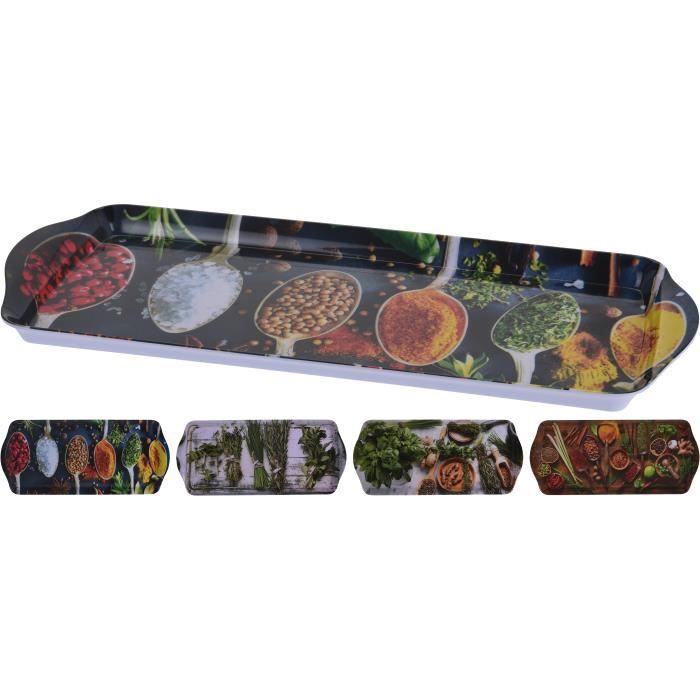 PLATEAU RECTANGLULAIRE MELAMINE 39X17CM