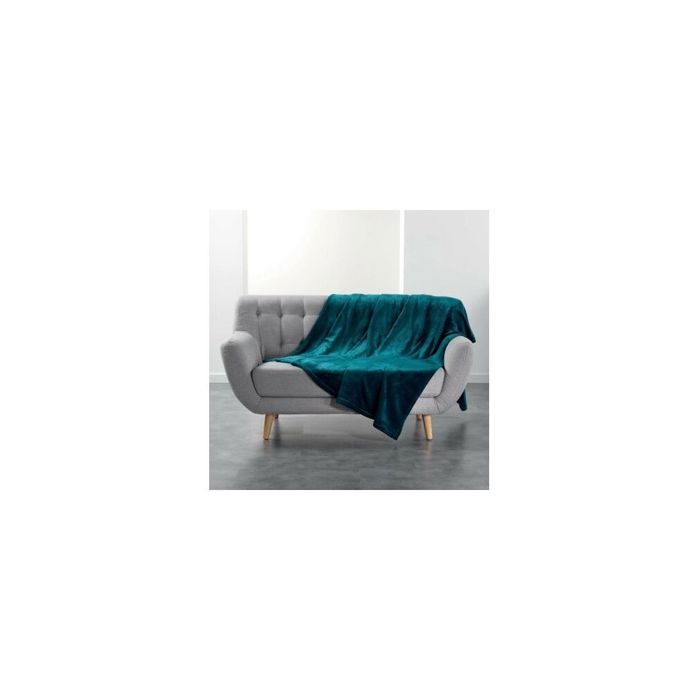 Accueil - Plaid polaire - Flanou - 180 x 220 cm - Bleu