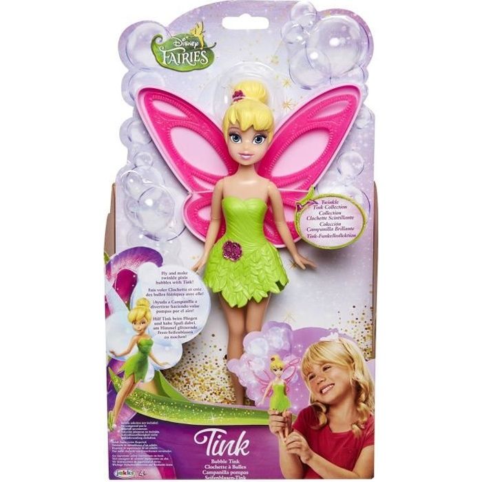 DISNEY Poupée Clochette à bulles en plastique - 20 cm