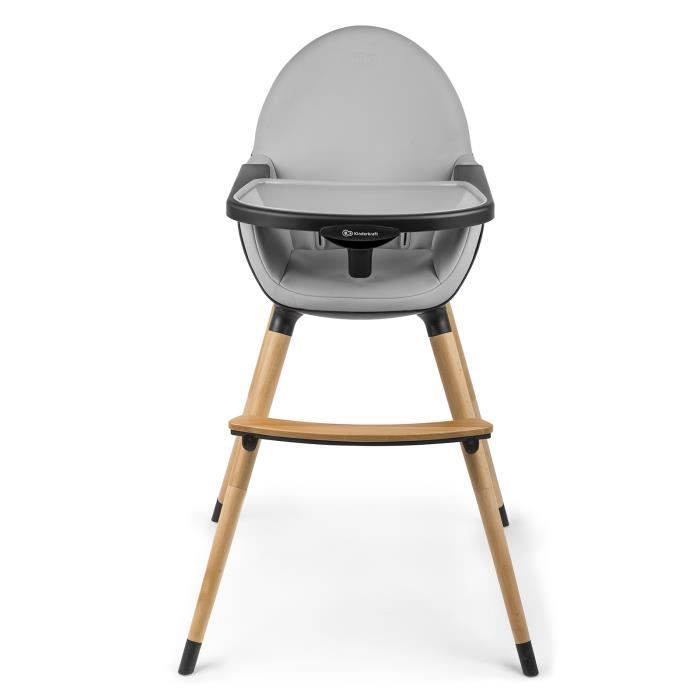 Chaise haute évolutive pliante avec pieds en bois 2en1 enfant bébé 6m-5ans FINI - noir - noir. Noir