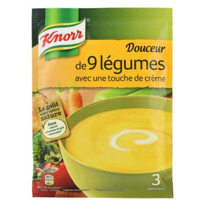 Soupe douceur 9 légumes