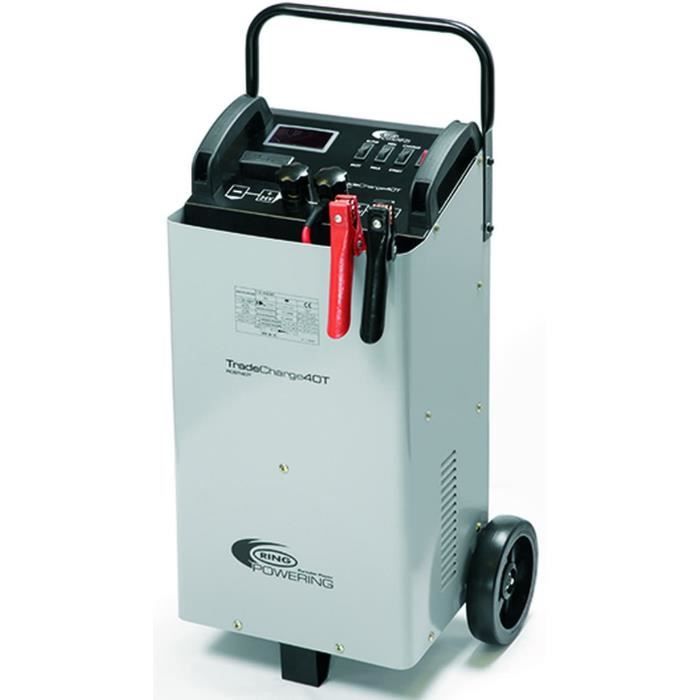 Chargeur De Batterie Pour Auto - Rcbt40T Chargeur/Démarreur Professionnel Ring 40 Amp 12V/24V Sur Chariot 4 Niveaux