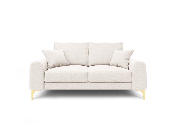 Canapé droit 2 places Beige Tissu