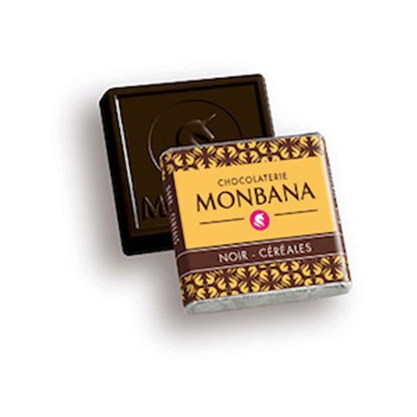 Carrés Monbana Noir Céréales - Boite de 200