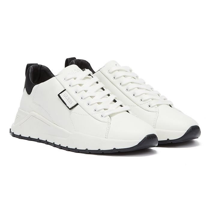 Guess Lucca Baskets Blanches / Noires Pour Hommes - EU 42