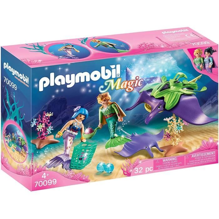 PLAYMOBIL - 70099 - Magic Les Sirènes - Chercheurs de perles et raies